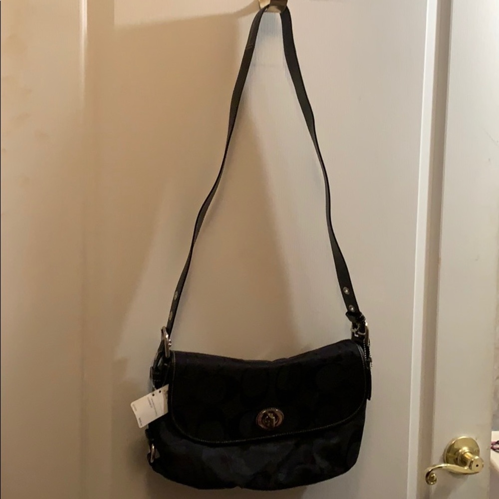 Coach Signature Flap Duffle Shoulder Bag NWT